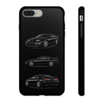 Black 300ZX Sports Car Tough Phone Case - Multi View