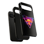 Synthwave Sunset Triangle Phone Case Retro Vaporwave Case