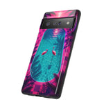 Neon Flamingo Pool Vaporwave Art Tough Phone Case