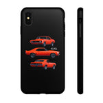 1969 Camaro SS Orange Triple View Muscle Car Tough Phone Case