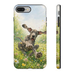 Playful Dog in Meadow Great Dane phone case | Puppy Art Tough Cover