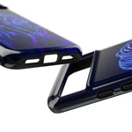 Neon Blue Tiger phone case | tough protective cover