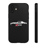 1970 Camaro Z28 White Silhouette Tough Phone Case Cover Gift