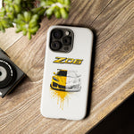 Z06 Corvette Phone Case, Yellow Sketch Reveal Chrome Cover