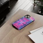 Neon Torii Gate Mountain Vaporwave Art Tough Phone Case