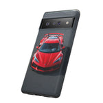 Red C8 Z06 Track Wing Tough Phone Case Cover Gift Art