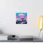 ZR1 C4 Corvette Poster Retro 80s Vaporwave Style Wall Art