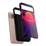 Classic Grid Sunset Vaporwave Art Tough Phone Case