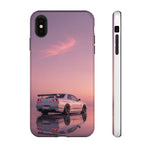 Silver Skyline R34 at Sunset Phone Case | Car Reflection Sky Case