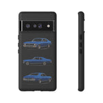 Nova SS Phone Case Blue, Three-View Vector Tough Cover