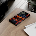 Orange Supra Phone Case, Neon City Night JDM Sports Car Tough Cover