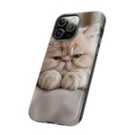 Persian Kitten Phone Case, Sleepy Macro Close-Up Portrait Cover