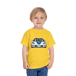 Cute Cartoon C6 Sports Car Toddler T-Shirt Funny Race Car Kids Tee Blue Stripe Car Shirt