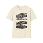 2019 McLaren Senna Sports Car Tee — Triple View Racing Graphic T-Shirt