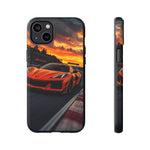 Orange C8 Z06 Flat Plane V8 Speed Art Tough Phone Case