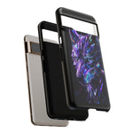 Holographic Wolf Phone Case, Fractured Prism Iridescent Cover