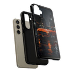 Orange Datsun 240Z on Rainy City Street phone case | Tough Cases