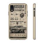 Silver Hakosuka Phone Case, Vintage JDM Infographic Cover