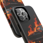 Black Charger Classic Muscle Flames Tough Phone Case Cover Gift