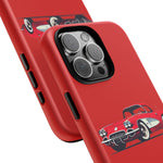 Red Classic Corvette C1 Illustration phone case | Retro Car Tough Case