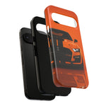 Orange Mustang Art Phone Case, GT500 American Muscle Car Tough Cover for Male