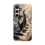 Piano Cat walking on keys Tough Case | Phone cover, musical cat art
