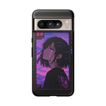 Melancholy Anime Girl Phone Case Vaporwave Tough Case