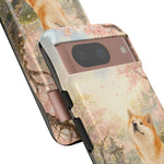 Akita under Cherry Blossoms Dog Breed Phone Case