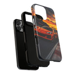 Orange C8 Z06 Flat Plane V8 Speed Art Tough Phone Case