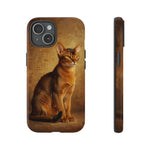 Abyssinian Warm Ticked Portrait Art Tough Phone Case