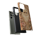 Persian Cat Floral Art Nouveau Tough Phone Case
