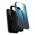 Barracuda Silhouette Phone Case, Sunlit Marine Art Tough Cover