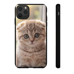 Scottish Fold Kitten Phone Case, Macro Close-Up Portrait Cover