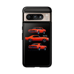 1969 Camaro SS Orange Triple View Muscle Car Tough Phone Case