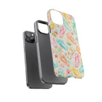 Watercolor Flip Flops pattern Tough Case | Beach Shells Phone Cover
