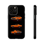 1970 Challenger Phone Case Orange, Three-View Vector Tough Cover