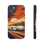 Retro Sunset Countach phone case | Sports car tough cover