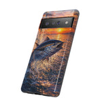 Bluefin Tuna Leaping at Sunset Fishing phone case | Tough Cover
