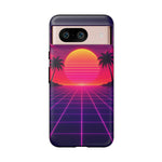 Classic Grid Sunset Vaporwave Art Tough Phone Case