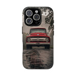 F100 Phone Case, Red White Classic Truck Foggy Road Cover, Gift