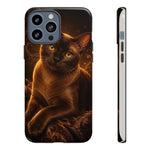 Burmese Golden Sable Portrait Art Tough Phone Case