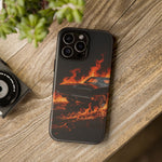 Black Charger Classic Muscle Flames Tough Phone Case Cover Gift