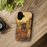 Rottweiler Puppy in Flower Pot Tough Case | Floral Dog Phone Cover