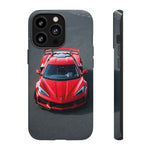 Red C8 Z06 Track Wing Tough Phone Case Cover Gift Art