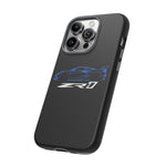 Blue C8 ZR1 Phone Case for Supercar Enthusiasts
