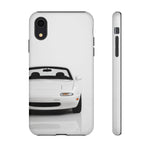 White NA Miata Phone Case, Retro MX5 Roadster Cover, Gift for Car Guys