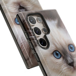 Ragdoll Kitten Phone Case, Blue Eyes Macro Portrait Cover, Gift