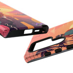 Retro Runner Sunset phone case | 80s Vaporwave jogging design