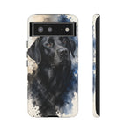 Black Lab Watercolor Art Tough Phone Case - Dog Portrait