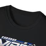 1998 Viper GTS-R Racing T-Shirt — White Striped Sports Car Graphic Tee